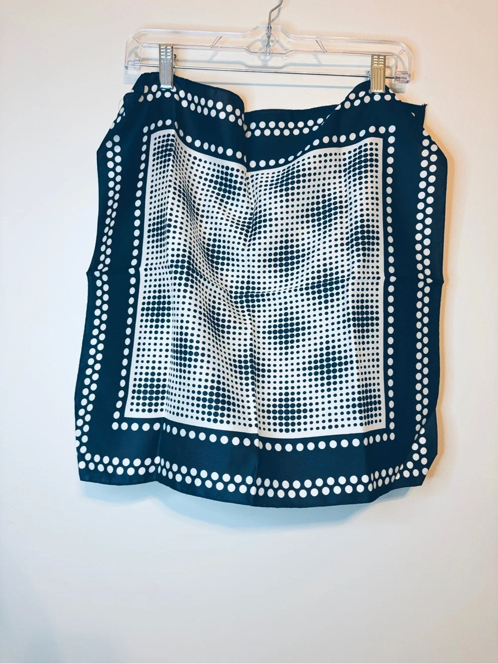 Navy and White Polka Dot Women's neck scarf